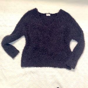 Grey Eyelash Sweater